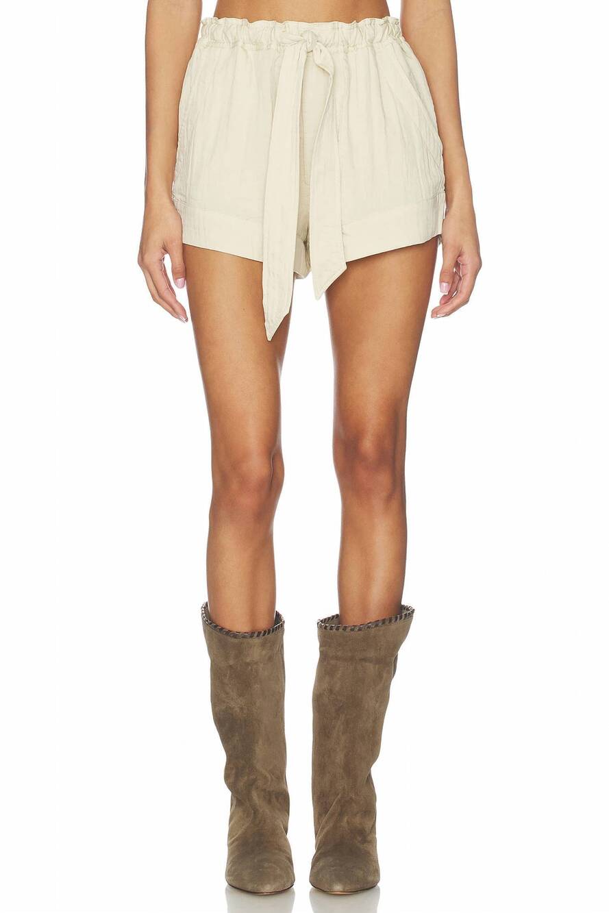 NEW ISABEL MARANT birva pull on shorts in ecru